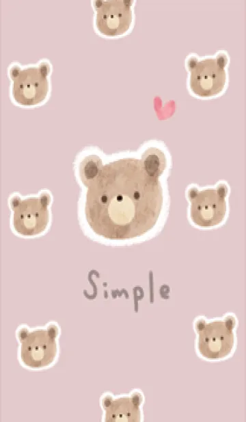 [LINE着せ替え] かわいい水彩イラストくま♪6の画像1