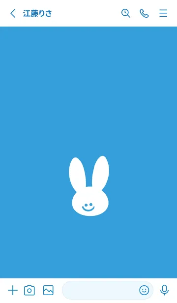 [LINE着せ替え] ホワイト ラビット .7の画像2