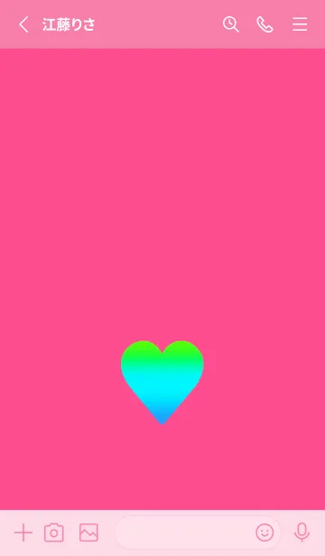 [LINE着せ替え] グラデーション ハート 25の画像2