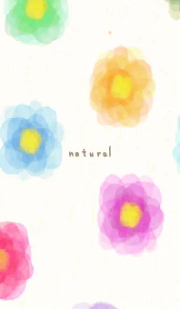 [LINE着せ替え] カラフル 水彩 花26の画像1