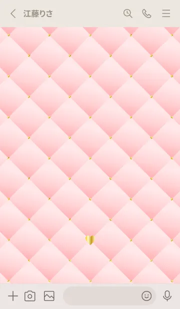 [LINE着せ替え] HEART QUILTING - PINK 8の画像2