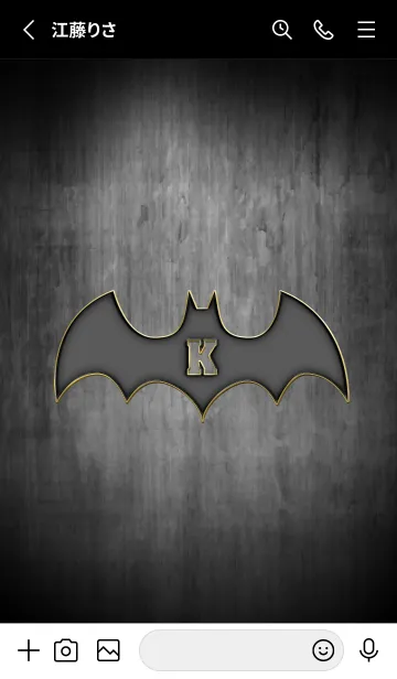 [LINE着せ替え] Enamel pin bat initial Kの画像2