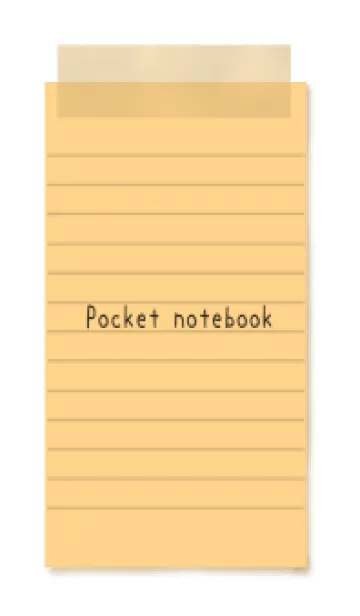 [LINE着せ替え] ライトオレンジのメモ帳/ホワイトの画像1