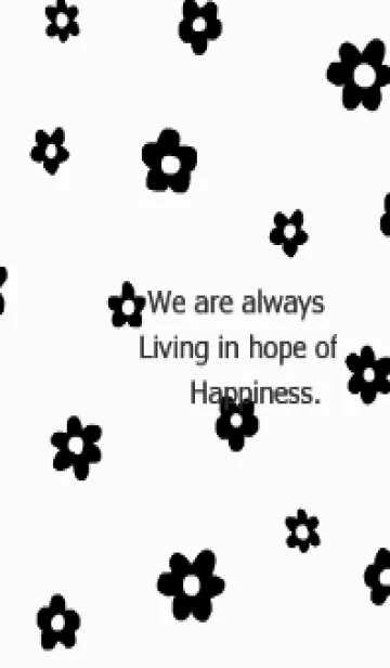 [LINE着せ替え] flower pattern / whiteの画像1