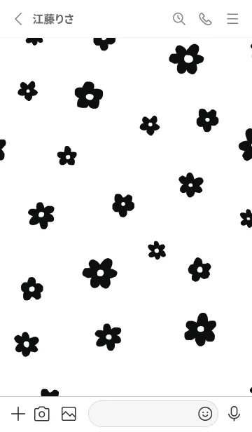 [LINE着せ替え] flower pattern / whiteの画像2