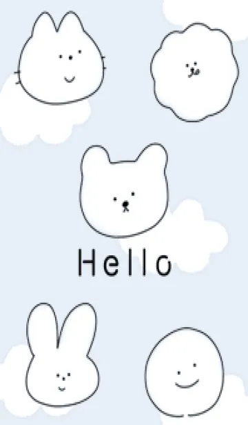 [LINE着せ替え] blue♡シンプルなイラスト15_1の画像1