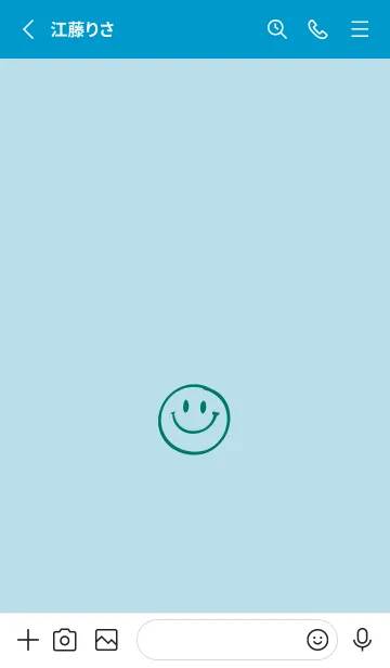 [LINE着せ替え] シンプル ミニ スマイル 54の画像2