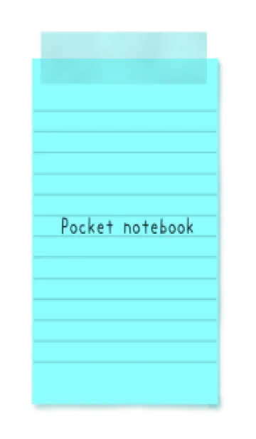 [LINE着せ替え] ネオンブルーのメモ帳/ホワイトの画像1