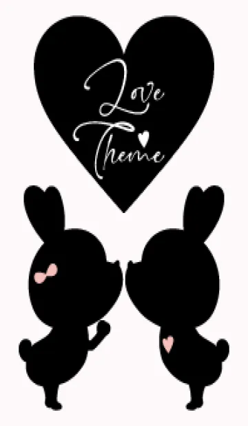 [LINE着せ替え] LOVE THEME Black & Pinkの画像1