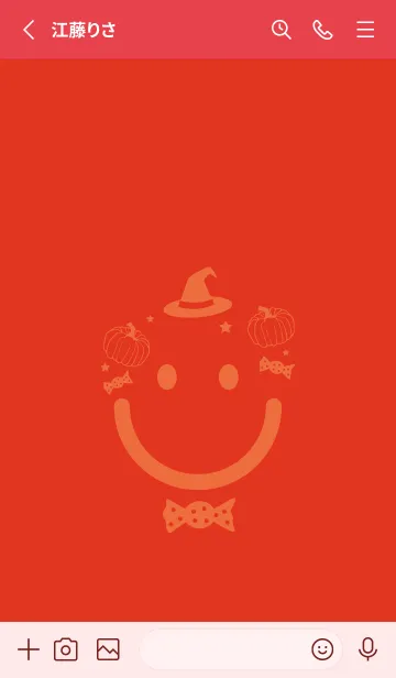 [LINE着せ替え] スマイル＆ハロウィン スカーレッドの画像2