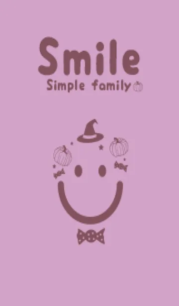 [LINE着せ替え] スマイル＆ハロウィン 薄紅藤の画像1