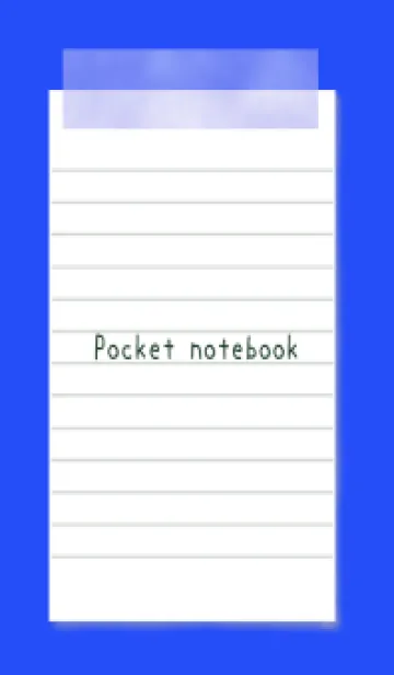 [LINE着せ替え] 白いメモ帳/マリンブルーの画像1