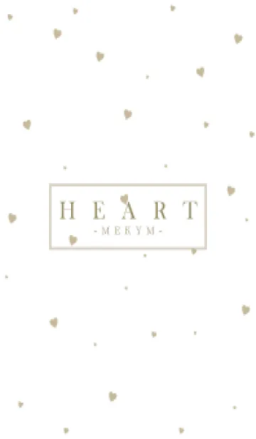 [LINE着せ替え] HEART BEIGE-SIMPLE MEKYM 14の画像1