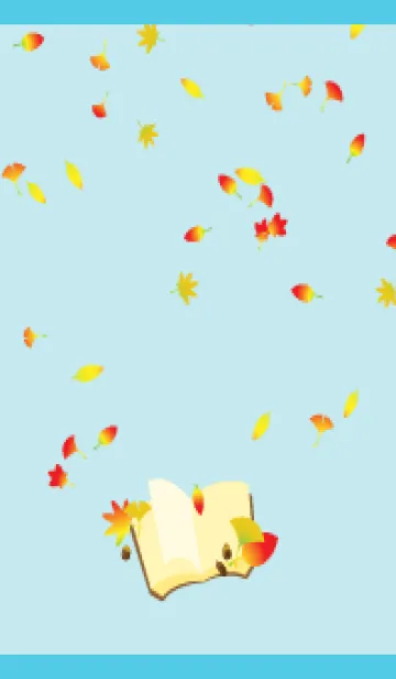 [LINE着せ替え] 読書の秋 青色の画像1