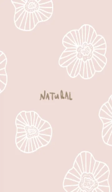 [LINE着せ替え] くすみカラー 白い線の花9の画像1