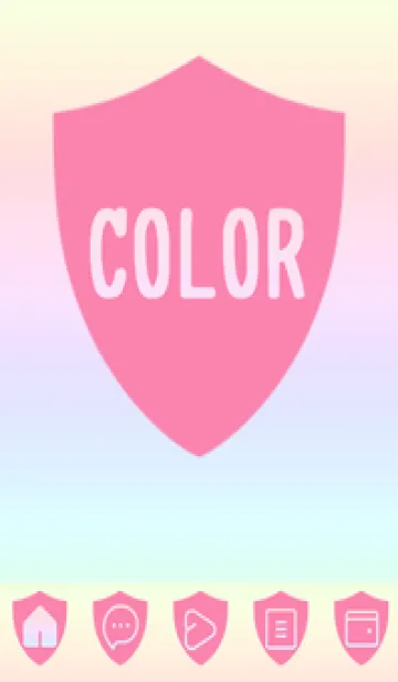 [LINE着せ替え] pink color rainbow Y01の画像1