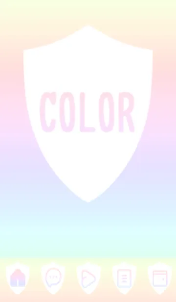 [LINE着せ替え] pink color rainbow Y04の画像1