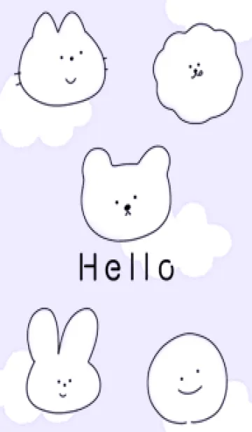 [LINE着せ替え] purple♡シンプルなイラスト12_1の画像1