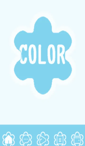 [LINE着せ替え] blue color C43の画像1