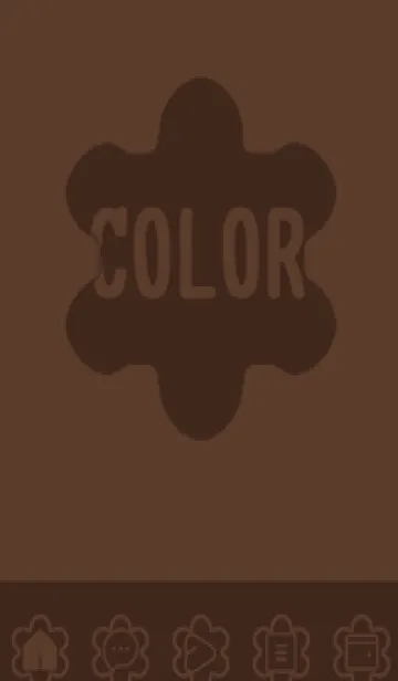 [LINE着せ替え] brown color C41の画像1