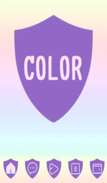 [LINE着せ替え] purple color rainbow Y01の画像1