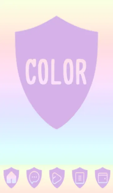 [LINE着せ替え] purple color rainbow Y02の画像1