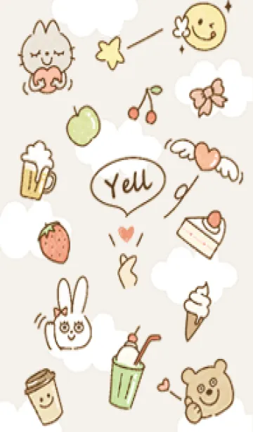 [LINE着せ替え] beige♡エール05_1の画像1