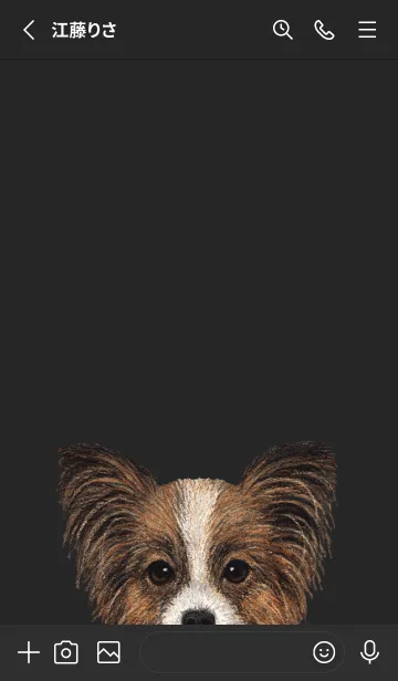 [LINE着せ替え] ICON DOG - パピヨン - BLACK/04の画像2