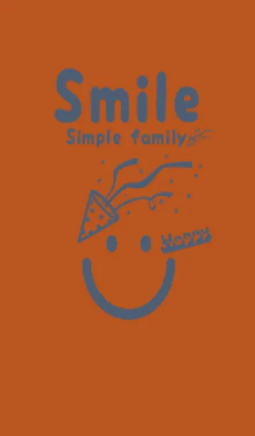 [LINE着せ替え] スマイル＆ハッピー 代赭の画像1