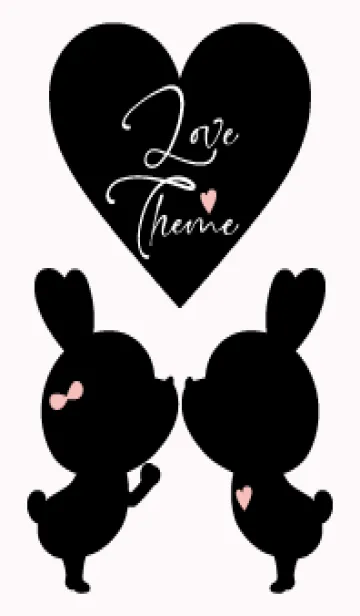 [LINE着せ替え] LOVE THEME Black & Pink.2の画像1