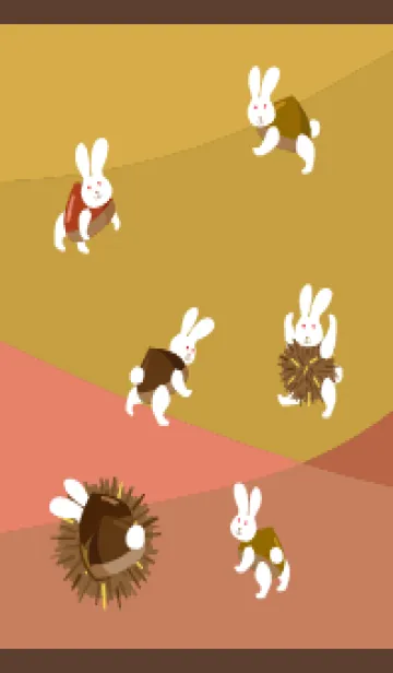 [LINE着せ替え] 栗うさぎ 茶色の画像1