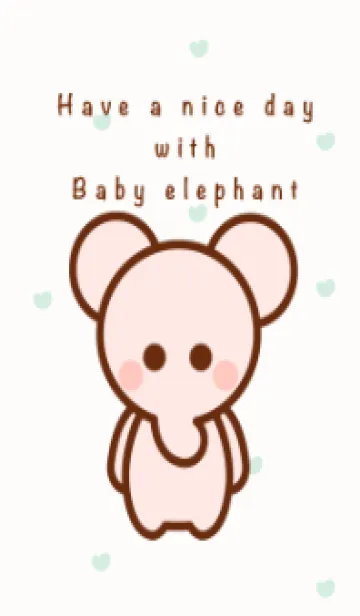 [LINE着せ替え] Pastel pink elephant 12の画像1