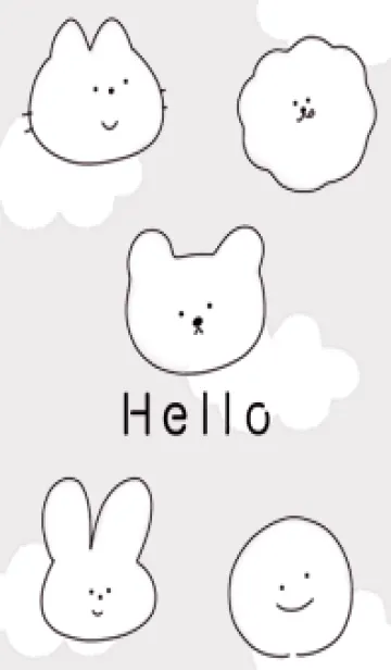 [LINE着せ替え] Greige♡ゆるすぎアニマル02_1の画像1