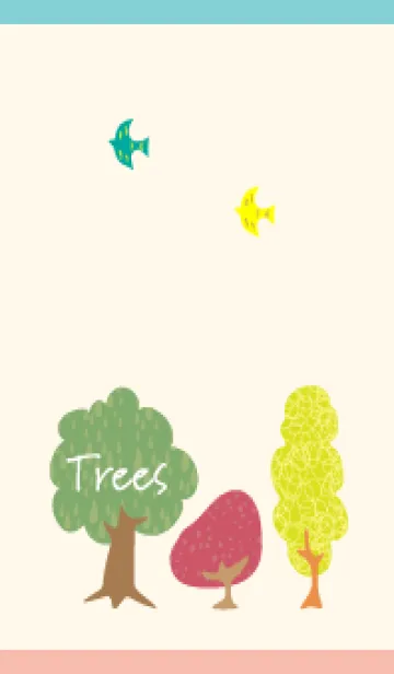 [LINE着せ替え] 北欧風イラスト2 ピンクと水色の画像1