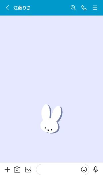 [LINE着せ替え] ホワイト ラビット 245の画像2