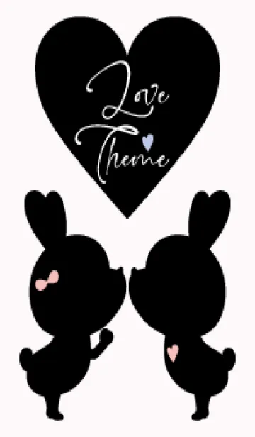 [LINE着せ替え] LOVE THEME Black & Pink.3の画像1
