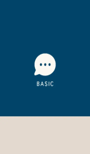 [LINE着せ替え] Basic ネイビー×グレージュの画像1