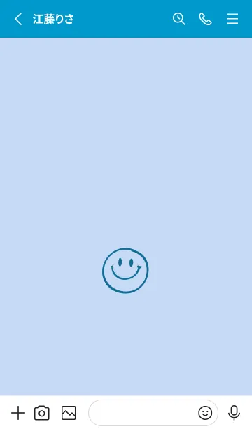 [LINE着せ替え] シンプル ミニ スマイル 55の画像2