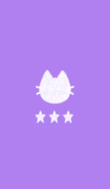 [LINE着せ替え] ねことお星さま(purple03)の画像1