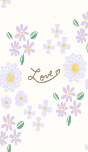 [LINE着せ替え] かわいいカラフルな花たち14の画像1