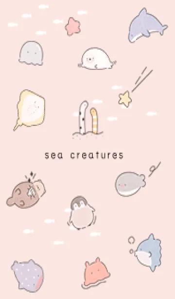 [LINE着せ替え] babypink♡海の生き物09_1の画像1
