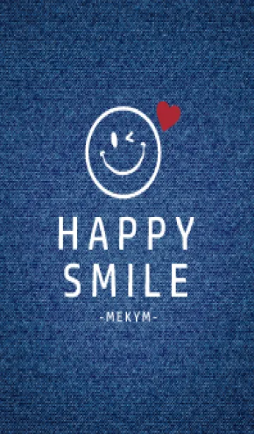 [LINE着せ替え] HAPPY SMILE DENIM HEART - MEKYM 17の画像1