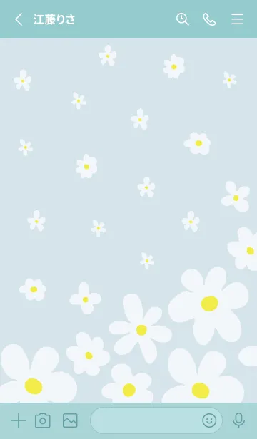 [LINE着せ替え] 白い花 可憐8の画像2