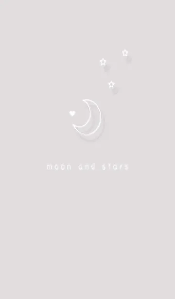 [LINE着せ替え] Greige♡月と星とハート02_1の画像1