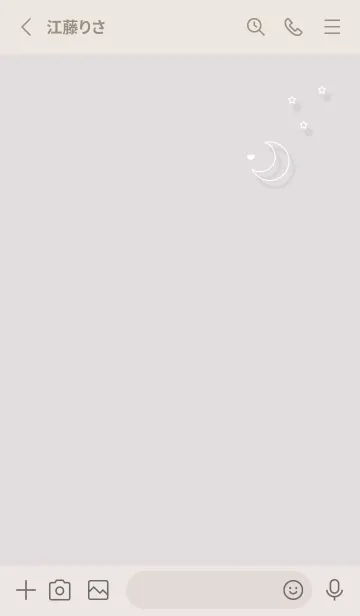 [LINE着せ替え] Greige♡月と星とハート02_1の画像2