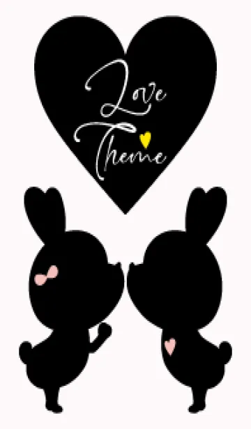 [LINE着せ替え] LOVE THEME Black & Pink.4の画像1