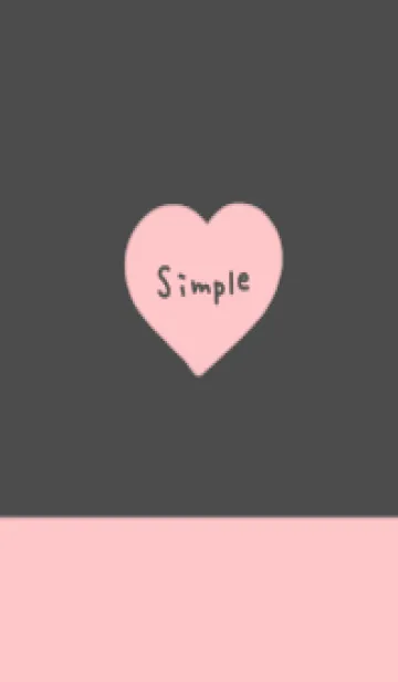 [LINE着せ替え] マットブラックとピンク。ハート。の画像1