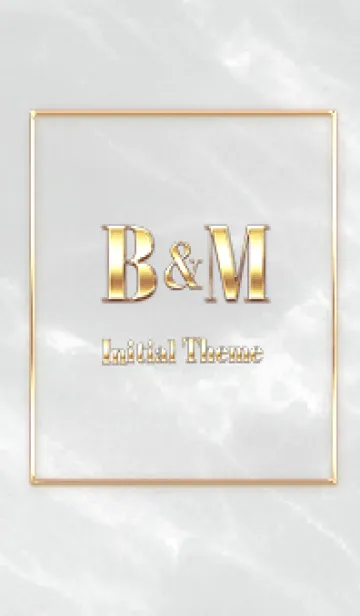 [LINE着せ替え] 【 B&M 】Initial Theme Gold - グレーの画像1