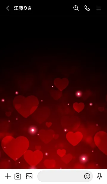 [LINE着せ替え] Love Heart Theme -OPERA RED-の画像2