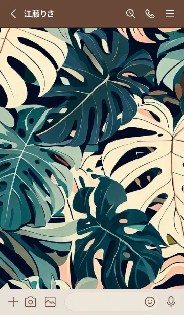[LINE着せ替え] Monstera-hisatoto-28の画像2